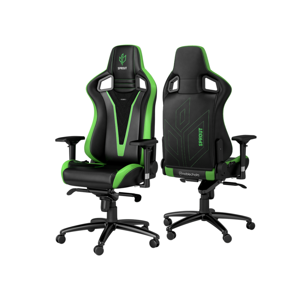 כיסא גיימינג EPIC SPROUT Edition מבית Noblechairs בצבע שחור-ירוק