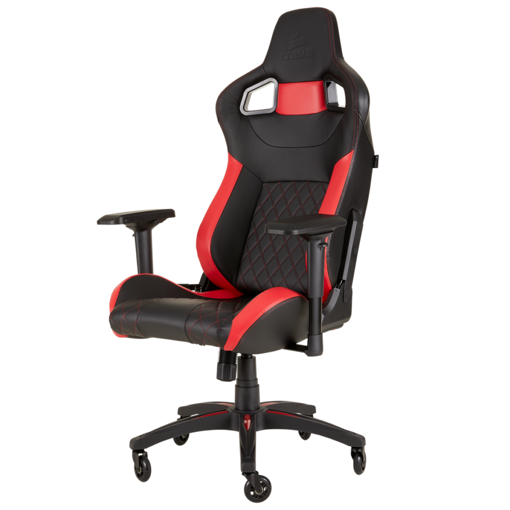 כיסא גיימינג T1 RACE 2018 מבית CORSAIR בצבע שחור ואדום
