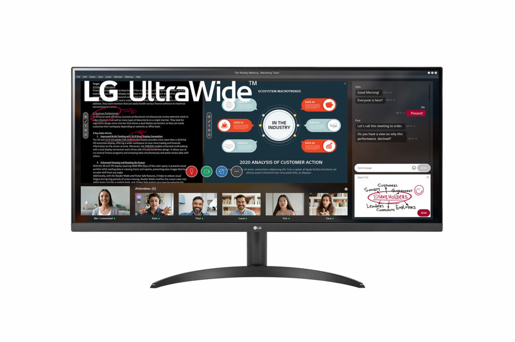 מסך מחשב LG TFT 34″ 34WP500-B FHD Ultra Wide IPS HDMI