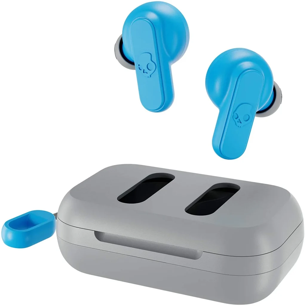 אוזניות אלחוטיות Skullcandy Dime® TWS Earbuds אפור בהיר/כחול
