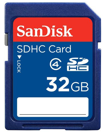 כרטיס זכרון SanDisk Standard Secure-Digital SDHC SDSDB-032G – נפח 32GB