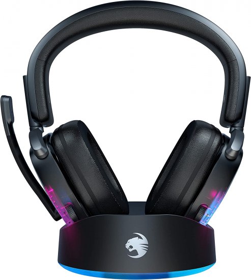 אוזניות גיימינג אלחוטיות ROCCAT Syn Max Air 3D Audio – צבע שחור