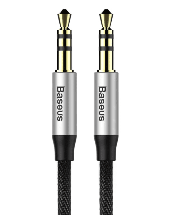 15%- 3XPack כבל שמע Baseus Yiven Audio Cable（Male to male) 1m Silver+Black