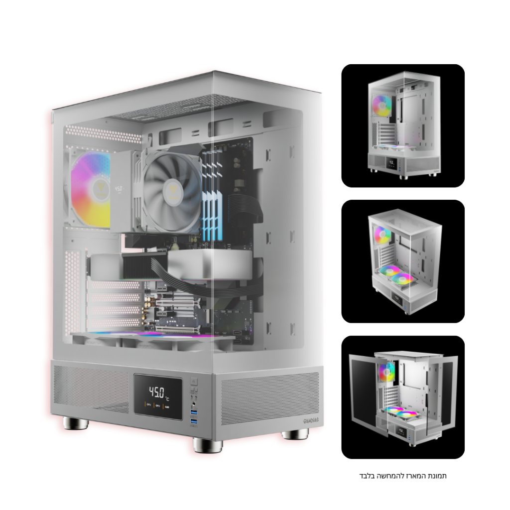 מחשב גיימינג נייח LUN2 Intel 10 Core i5 14400F RTX4060 16GB 1Tb 600W