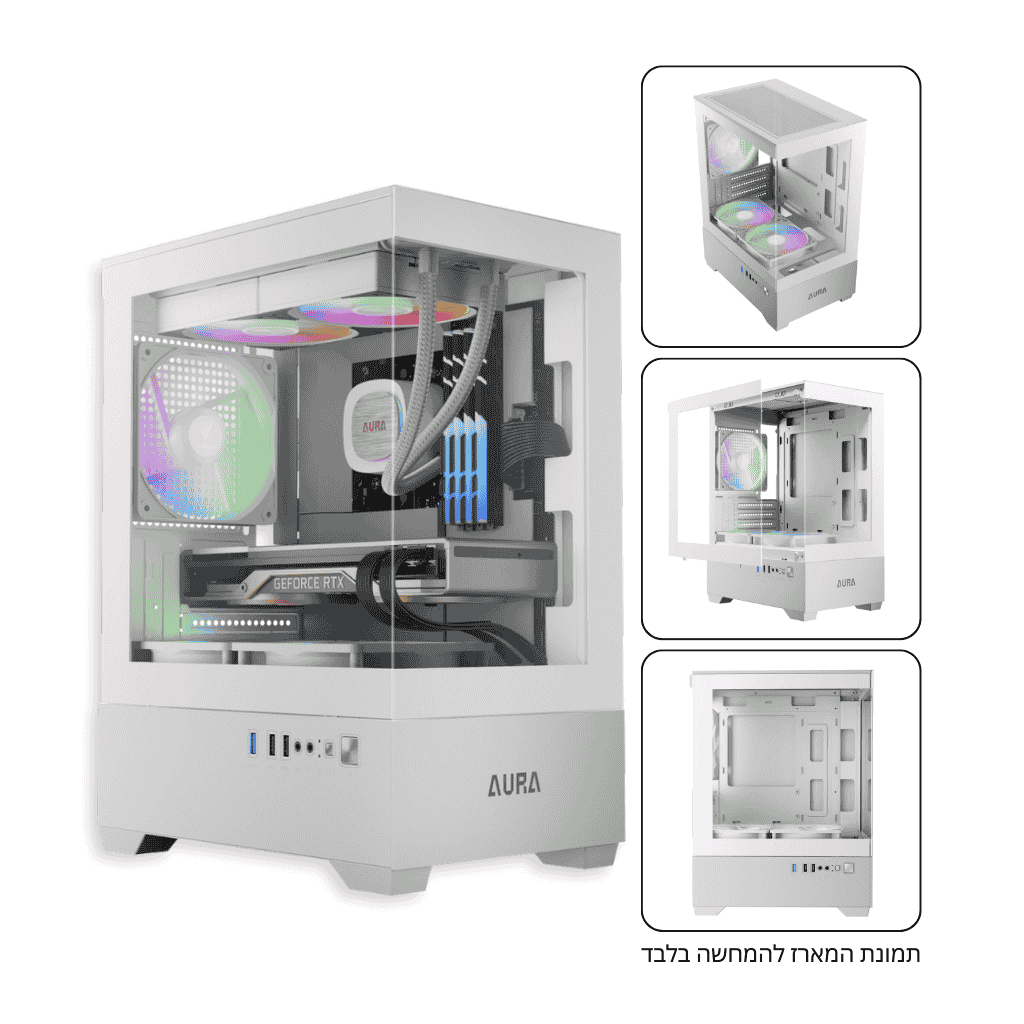 מחשב גיימינג נייח LUN1 Intel 10 Core i5 14400F RTX3050 16GB 1Tb 600W