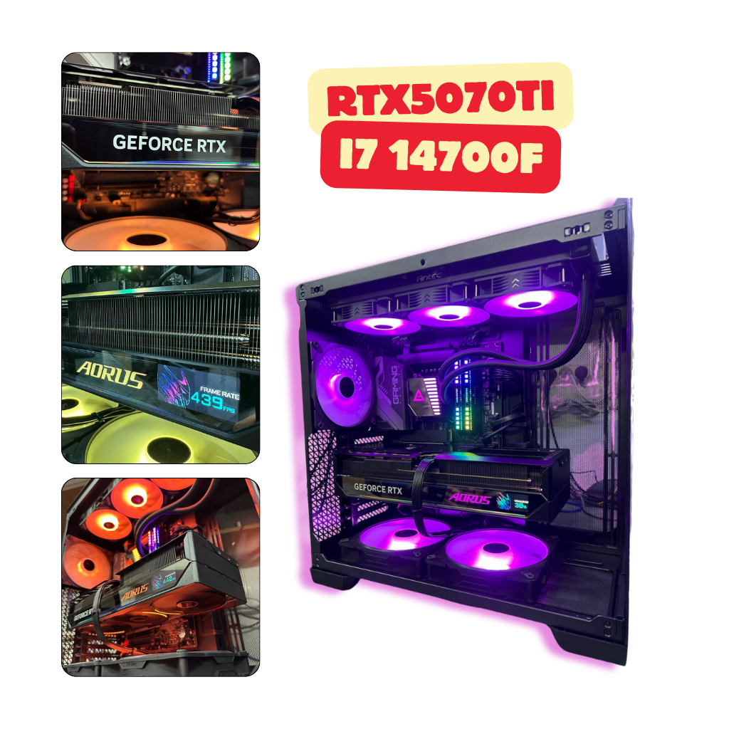 מחשב גיימינג נייח Ultimate21 i7 14700F RTX5070Ti 32GB RAM SSD 2TB 850W