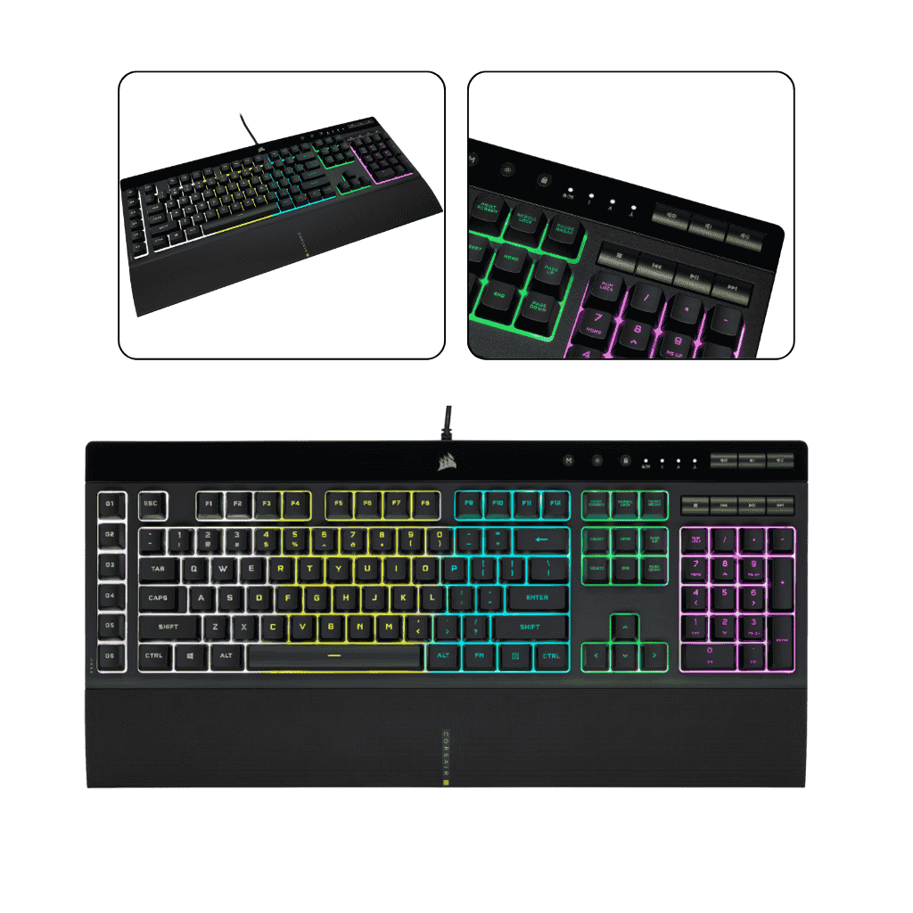 מקלדת גיימינג Corsair K55 RGB PRO עברית/אנגלית