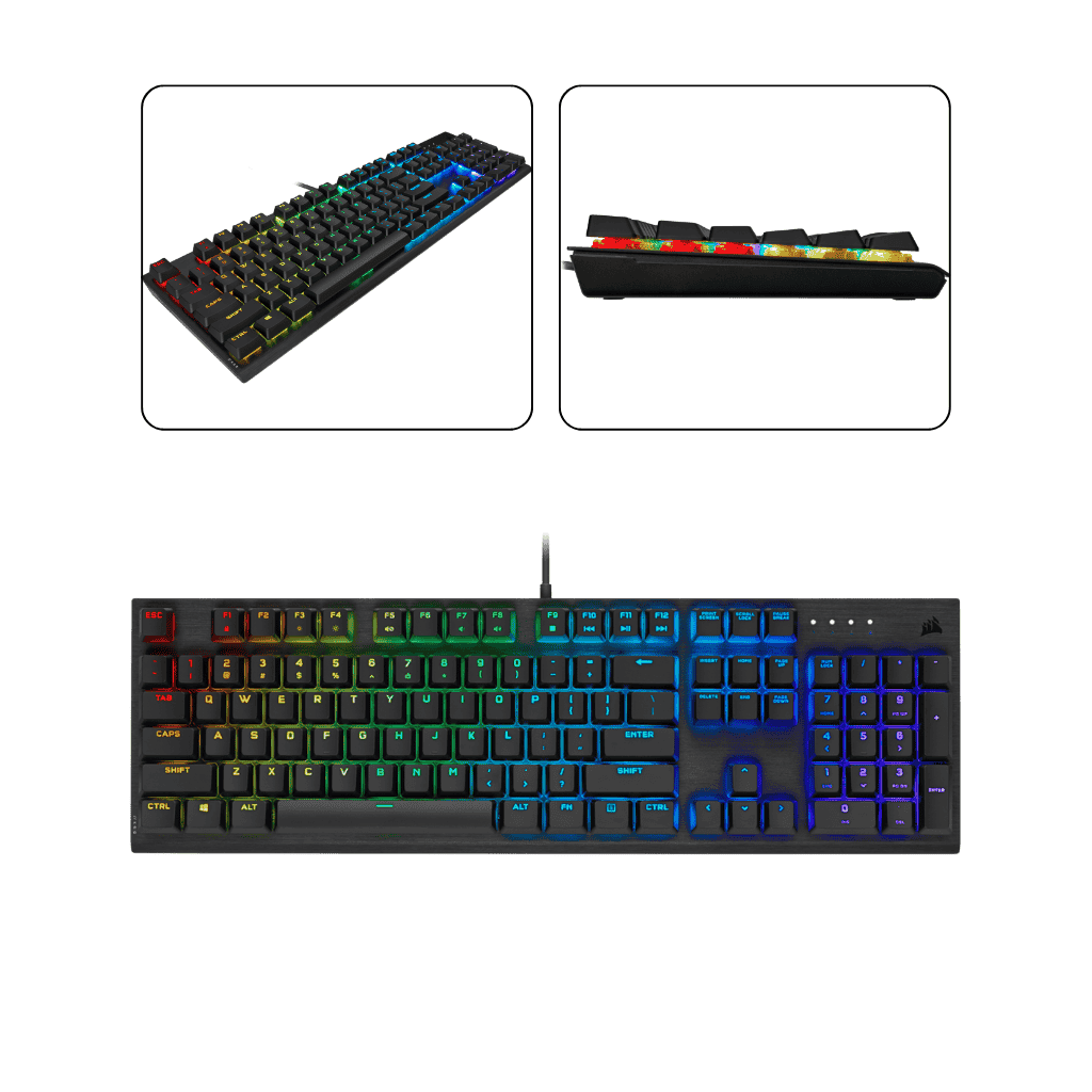 מקלדת גיימינג מכאנית Corsair K60 RGB PRO Cherry MX עברית/אנגלית