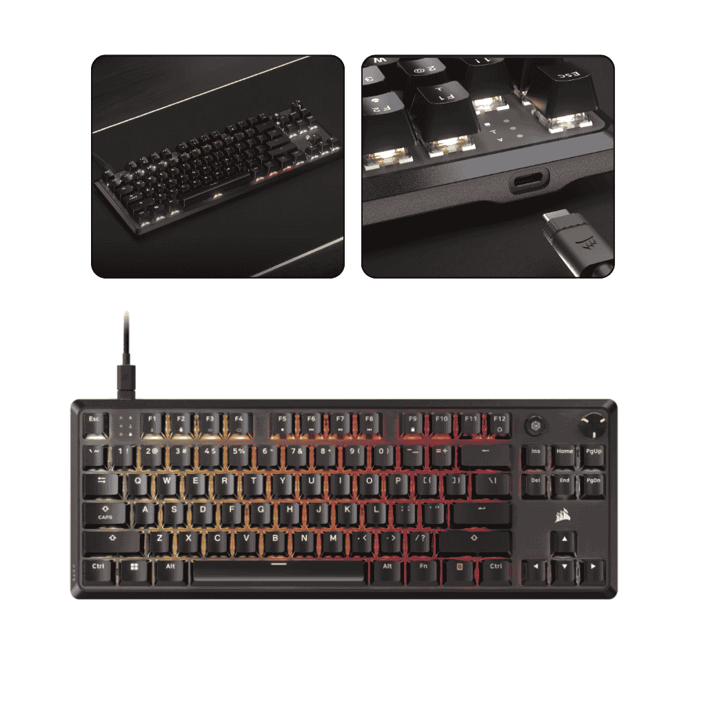 מקלדת גיימינג מכאנית Corsair K70 CORE TKL RGB עברית/אנגלית